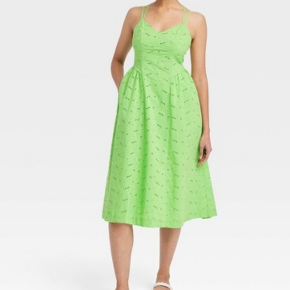 any day Dresses & Skirts - Women's Eyelet Midi Sundress - A New Day Green BNWT